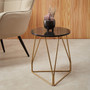 Corra Side Table With Black Marble Top