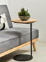 Corra Side Table With Round Wooden Top