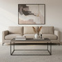 Akola Rectangle Coffee Table in Silver and Glass