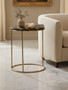 Aris Black And Gold Side Table