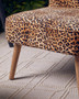 Cefena Leopard Print Velvet Chair