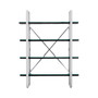 Kerala Black Wood Four Tier Shelf Unit