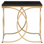 Kia Black Marble and Gold Side Table Kia Black Marble and Gold Side Table