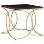 Kia Black Marble and Gold Side Table Kia Black Marble and Gold Side Table