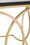 Kia Black Marble and Gold Side Table Kia Black Marble and Gold Side Table