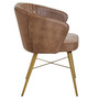 Buffalo Brown Leather Diamond Tufted Chair
