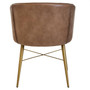Buffalo Brown Leather Diamond Tufted Chair
