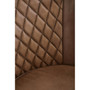 Buffalo Brown Leather Diamond Tufted Chair