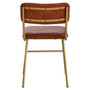 Buffalo Tan Leather Angular Dining Chair
