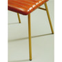 Buffalo Tan Leather Angular Dining Chair