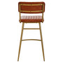 Buffalo Tan Leather Angular Bar Chair