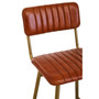 Buffalo Tan Leather Angular Bar Chair