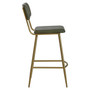 Buffalo Green Leather Angular Bar Chair