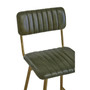 Buffalo Green Leather Angular Bar Chair