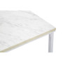 Allure White Faux Marble Chrome Coffee Table