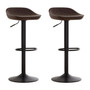 Dalston Set Of Two Mocha Bar Stools