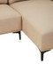 Toulon 3 Seat Natural Fabric Right Chaise Sofa