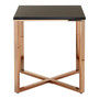 Allure Square Black Faux Marble End Table