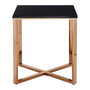 Allure Square Black Faux Marble End Table