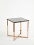 Allure Square Black Faux Marble End Table