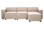 Toulouse Natural Fabric Left Arm Modular Sofa