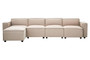 Toulouse Natural Fabric Left Arm Modular Sofa