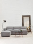 Toulouse Grey Fabric Armless Sofa