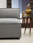 Toulouse Grey Fabric Armless Sofa