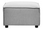 Toulouse Grey Fabric Sofa Ottoman