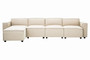 Toulouse Cream Fabric Armless Sofa. Toulouse Cream Fabric Armless Sofa.