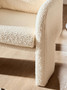 Ozzero Ivory Boucle Curved Armchair
