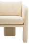 Ozzero Ivory Boucle Curved Armchair