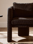 Ozzero Black Boucle Curved Armchair