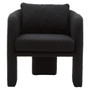 Ozzero Black Boucle Curved Armchair