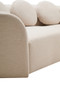 Ovada Cream Linen 3 Seater Curved Sofa