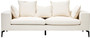 Avignon 3 Seat Textured Fabric Cream Sofa