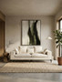 Avignon 3 Seat Textured Fabric Cream Sofa