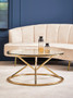 Allure Corseted Round Champagne Coffee Table