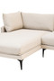 Troyes Cream Three Seat Left Chaise Sofa
