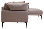 Troyes Grey Three Seat Right Chaise Sofa