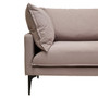 Troyes Grey Three Seat Right Chaise Sofa