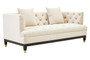 Sefira 2 Seat Ivory Fabric Modern Chesterfield Sofa