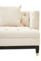 Sefira 2 Seat Ivory Fabric Modern Chesterfield Sofa