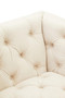 Sefira 2 Seat Ivory Fabric Modern Chesterfield Sofa