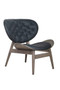 Vinsi Black Leather Efftect Chair With Elm Wood