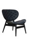 Vinsi Black Leather Efftect Chair With Black Elm Wood