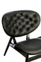 Vinsi Black Leather Effect Chair with Elm Wood Frame