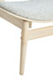 Vinsi Grey Fabric and Washed Elm Wood Chair