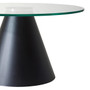 Azalea Round Clear Glass Top Coffee Table