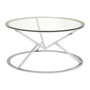 Allure Corseted Round Silver Coffee Table